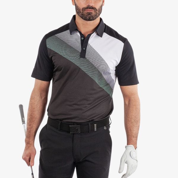 Galvin Green Macoy Polo Shirt - Black Atlantis Green For Discount