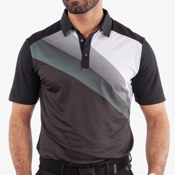 Galvin Green Macoy Polo Shirt - Black Atlantis Green For Discount