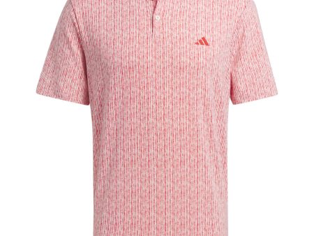 adidas Ultimate365 Printed Polo Shirt - Sandy Pink Better Scarlet Online now