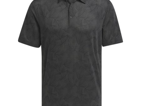 adidas Ultimate365 Mesh Print Polo Shirt - Carbon Black Sale