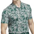 adidas Ultimate365 Mesh Print Polo Shirt - Collegiate Green Sandy Pink For Discount