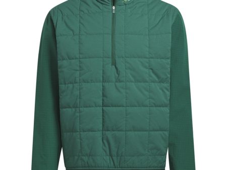 adidas Ultimate365 Quilted DWR 1 2 Zip Pullover - Collegiate Green Online Hot Sale