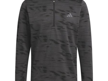 adidas Ultimate365 Linear Stripe 1 4 Zip Pullover - Carbon Black Online Hot Sale