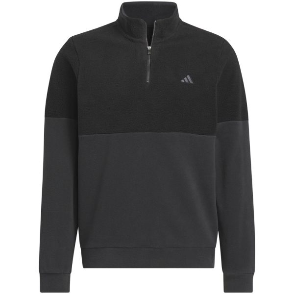 adidas Ultimate365 Fleece 1 4 Zip Pullover - Black Carbon Fashion