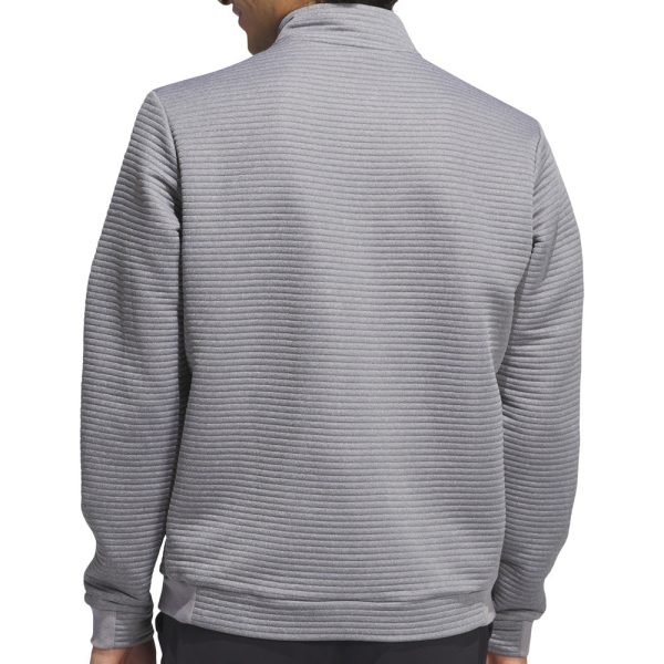 adidas Ultimate365 DWR Textured 1 4 Zip Pullover - Grey Three White Fashion