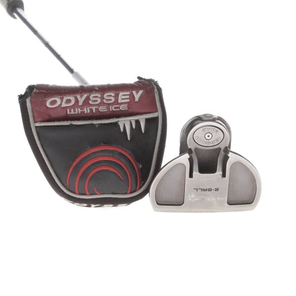 Odyssey White Ice 2-Ball Mens Right Hand Putter 35  Mallet - Super Stroke Flatso 1.0 Fashion