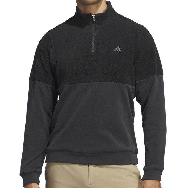 adidas Ultimate365 Fleece 1 4 Zip Pullover - Black Carbon Fashion