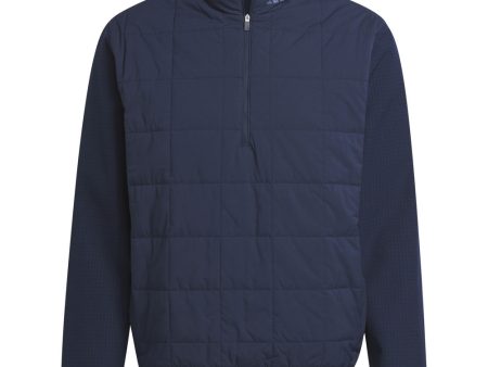 adidas Ultimate365 Quilted DWR 1 2 Zip Pullover - Collegiate Navy Discount